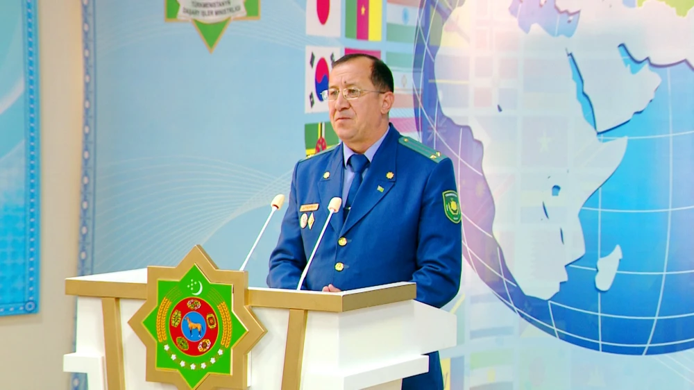 A MEETING WAS HELD WITH THE LAW ENFORCEMENT OFFICERS OF TURKMENISTAN