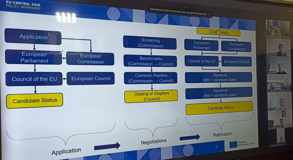 THE FIRST STAGE OF THE ONLINE TRAINING “EUROPEAN UNION - CENTRAL ASIA” TOOK PLACE surady