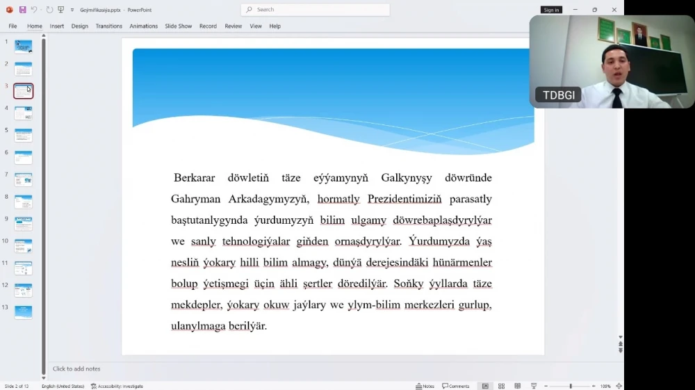 ONLAÝN USULY-OKUW MASLAHATY GEÇIRILDI surady