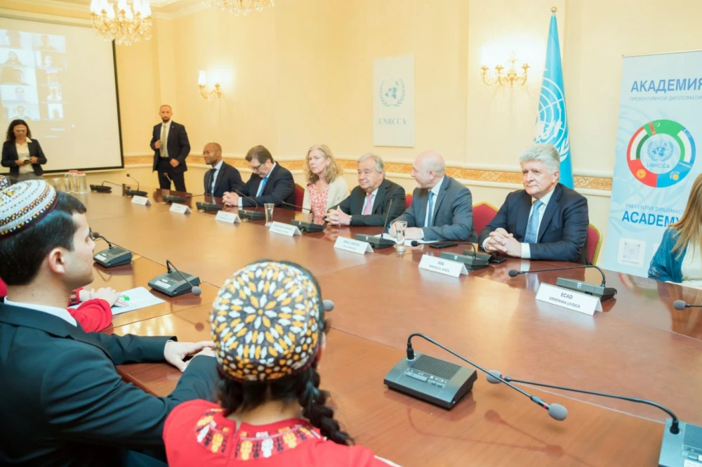 Meeting with UN Secretary-General António Guterres Inspires Participants of UNRCCA Preventive Diplomacy Academy in Turkmenistan