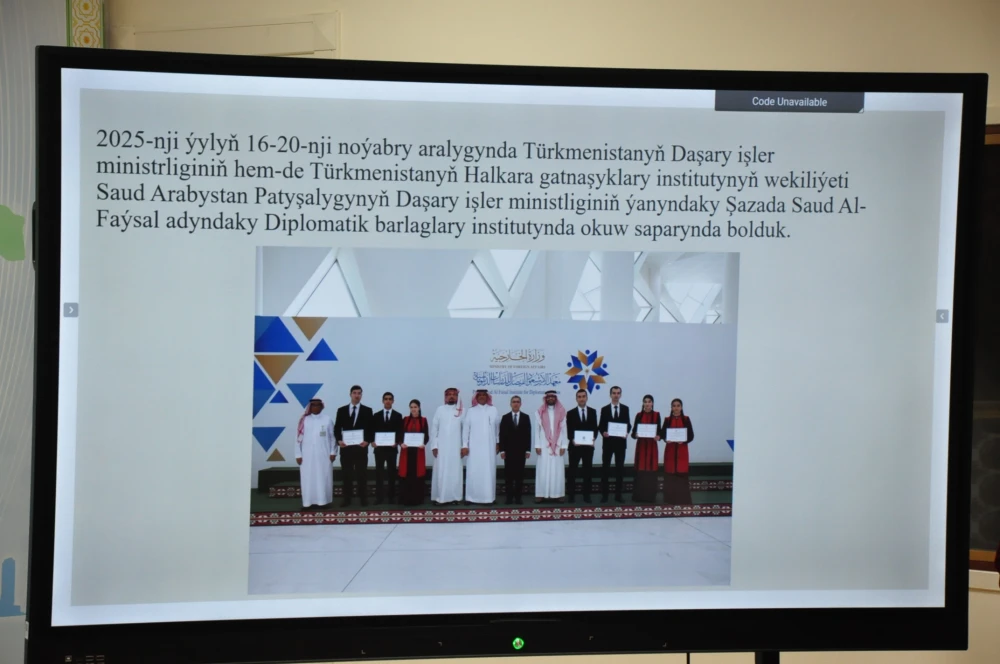 “Arap dili güni” mynasybetli umumy okuw sapagy guraldy