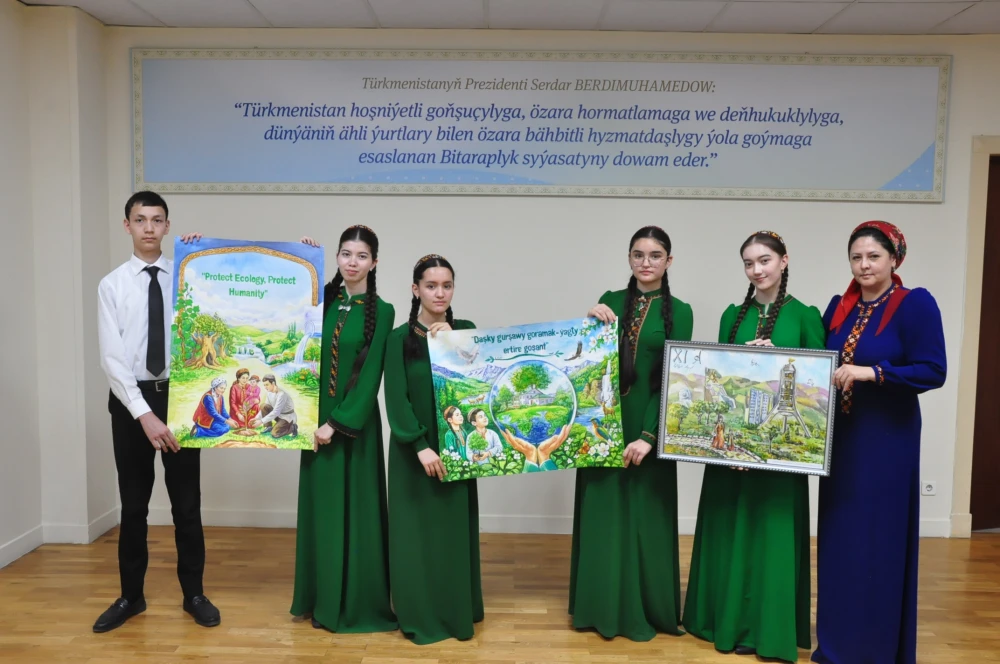 СОСТОЯЛСЯ КОНКУРС РИСУНКОВ, ПОСВЯЩЕННЫЙ ЭКОЛОГИЧЕСКОЙ ПОЛИТИКЕ ТУРКМЕНИСТАНА