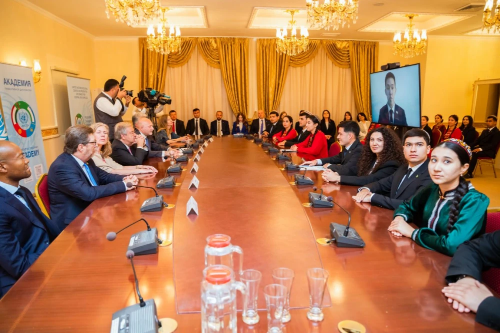 Meeting with UN Secretary-General António Guterres Inspires Participants of UNRCCA Preventive Diplomacy Academy in Turkmenistan