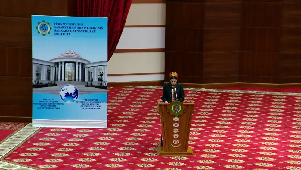 A Conference Was Held on the Occasion of Granting the Certificate of Entry to the International Forum on Diplomatic Preparation to the Institute of International Relations of the Ministry of Foreign Affairs of Turkmenistan