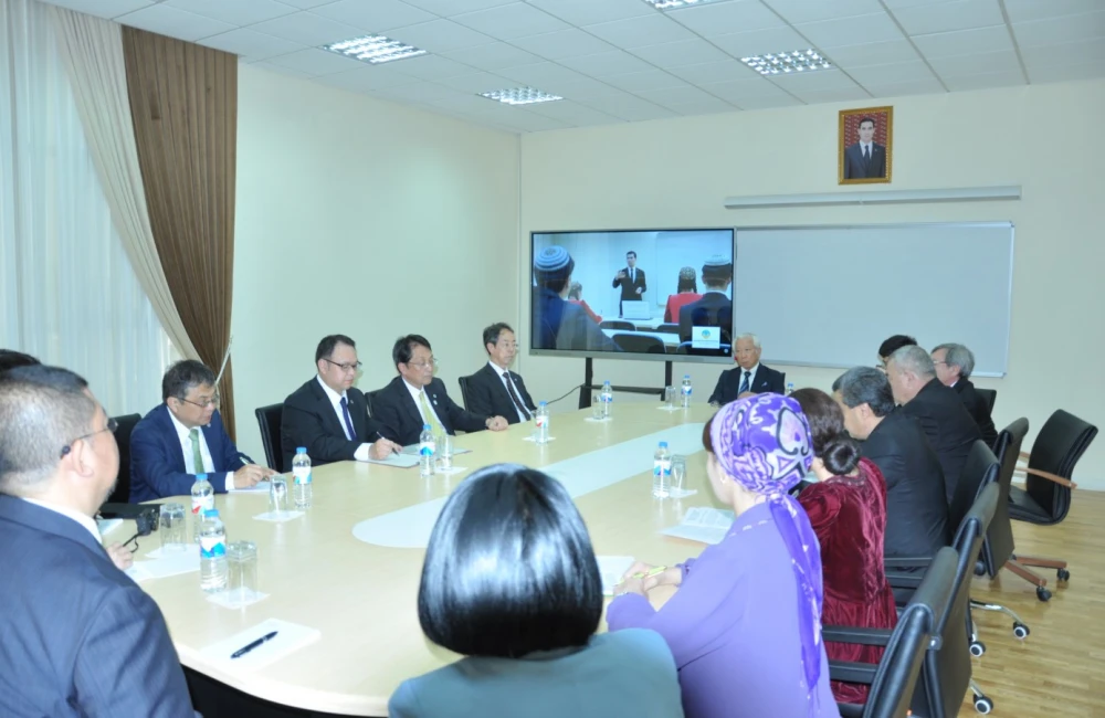 Productive negotiations with the delegation from the land of the rising Sun at the Alma Mater of Turkmen Diplomacy